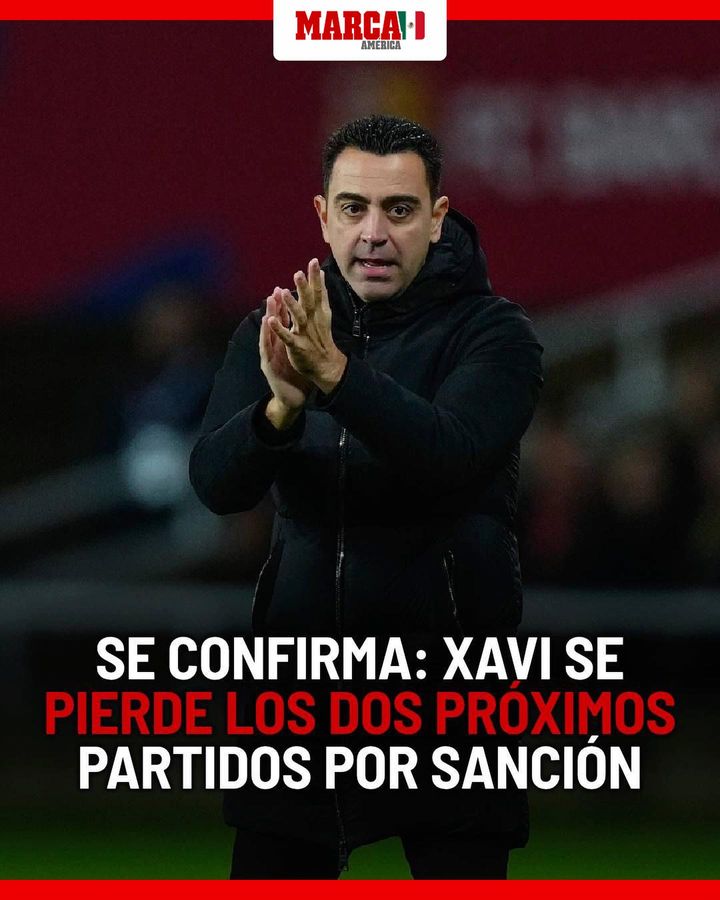 Xavi se perderá dos partidos del Barcelona por sanción: Real Madrid sí lo verá.